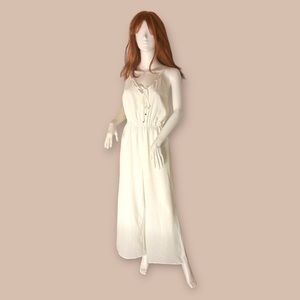 NWT Main Strip Off White Pantsuit Jumpsuit size Medium